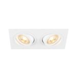 SLV New Tria 155 Spot Aluminium Blanc Carré | Convient pour 2x GU10 