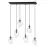 Emibig Suspension Luminaire Astral Acier Noir | Convient pour 6x E14 - Max 10W