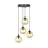 Emibig Suspension Luminaire Cosmo Acier Noir | Convient pour 4x E14 - Max 10W