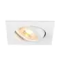 SLV New Tria 68 Spot Aluminium Blanc Carré | Diamètre 68mm - Convient pour 1x GU10 