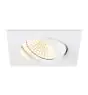SLV New Tria Universel 68 Spot Aluminium Blanc Carré 8.6W 600lm 60D - 925-930-940 CCT | Diamètre 68mm - Meilleur Rendu Des Couleurs - Dimmable 