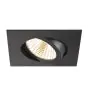SLV New Tria 68 Spot Aluminium Noir Carré 11W 700lm 38D - 918-930 Dim To Warm | Diamètre 68mm - Meilleur Rendu Des Couleurs